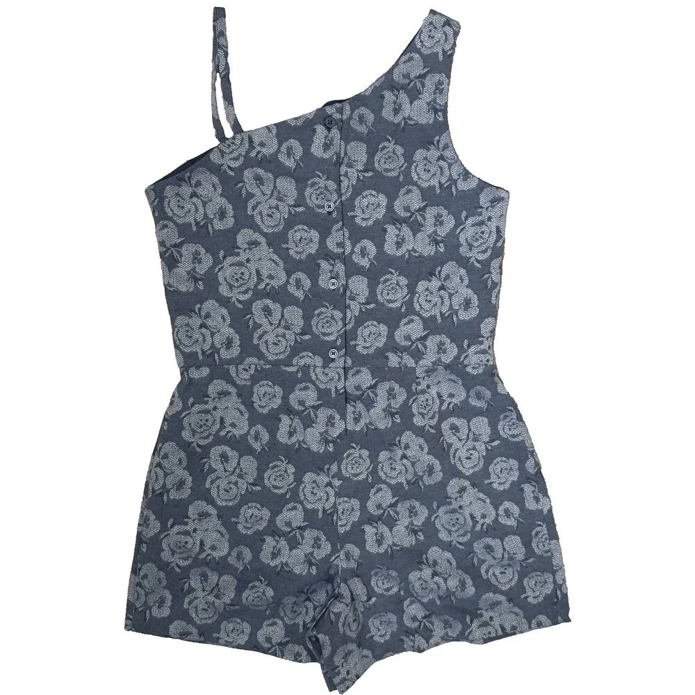 Janie And Jack Girls 12 Jacquard Rose Romper 